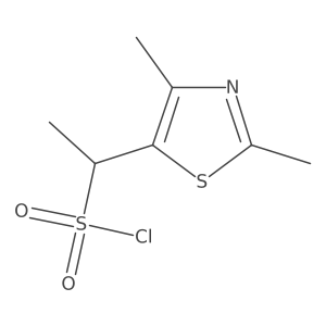 1-(2,4-Dimethylthiazol-5-yl)ethane-1-sulfonyl chloride结构式