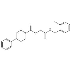 N-{2-[(2-fluorobenzyl)amino]-2-oxoethyl}-4-phenylpiperazine-1-carboxamide结构式
