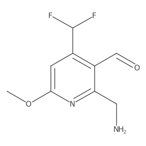 2-(Aminomethyl)-4-(difluoromethyl)-6-methoxypyridine-3-carboxaldehyde Structure