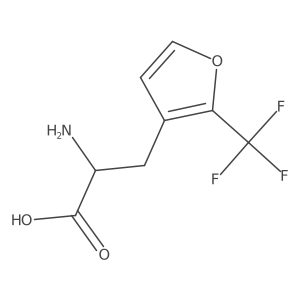 2-Amino-3-(2-(trifluoromethyl)furan-3-yl)propanoic acid结构式