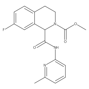 methyl 7-fluoro-1-((6-methylpyridin-2-yl)carbamoyl)-3,4-dihydroisoquinoline-2(1H)-carboxylate结构式