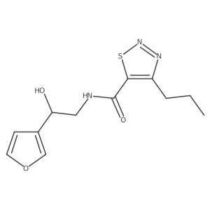 N-(2-(furan-3-yl)-2-hydroxyethyl)-4-propyl-1,2,3-thiadiazole-5-carboxamide结构式