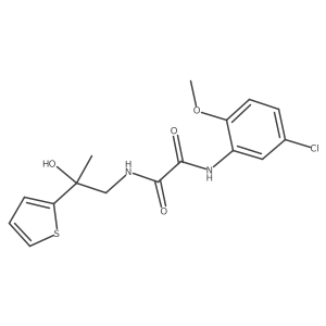 N1-(5-chloro-2-methoxyphenyl)-N2-(2-hydroxy-2-(thiophen-2-yl)propyl)oxalamide结构式
