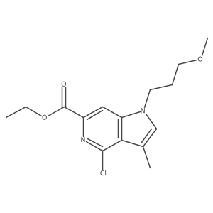 ethyl 4-chloro-1-(3-methoxypropyl)-3-methyl-1H-pyrrolo[3,2-c]pyridine-6-carboxylate Structure