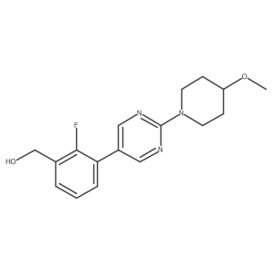 2-Fluoro-3-[2-(4-methoxy-1-piperidinyl)-5-pyrimidinyl]benzenemethanol Structure
