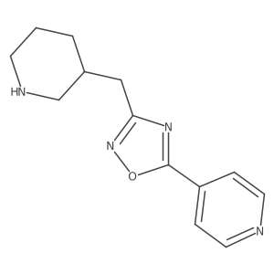 4-{3-[(Piperidin-3-yl)methyl]-1,2,4-oxadiazol-5-yl}pyridine结构式