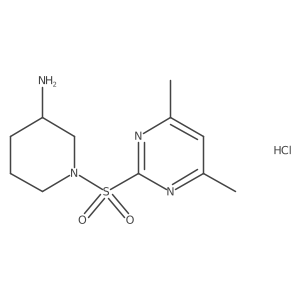 1-((4,6-Dimethylpyrimidin-2-yl)sulfonyl)piperidin-3-amine hydrochloride Structure