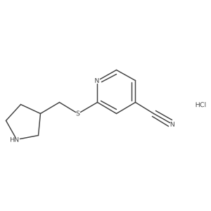 2-((Pyrrolidin-3-ylmethyl)thio)isonicotinonitrile hydrochloride Structure