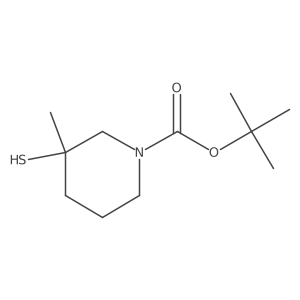 tert-Butyl 3-mercapto-3-methylpiperidine-1-carboxylate结构式