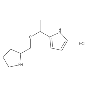 2-(1-(pyrrolidin-2-ylmethoxy)ethyl)-1H-pyrrole hydrochloride Structure