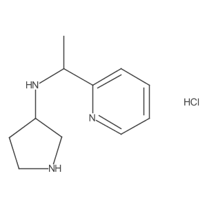 (3S)-N-(1-(pyridin-2-yl)ethyl)pyrrolidin-3-amine hydrochloride结构式