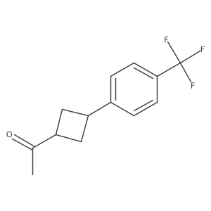 1-[3-[4-(Trifluoromethyl)phenyl]cyclobutyl]ethanone结构式