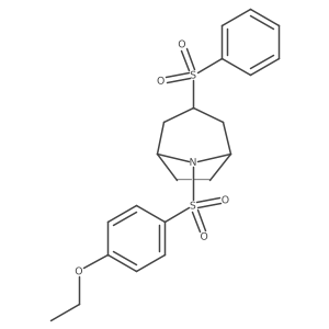 (1R,5S)-8-((4-ethoxyphenyl)sulfonyl)-3-(phenylsulfonyl)-8-azabicyclo[3.2.1]octane Structure