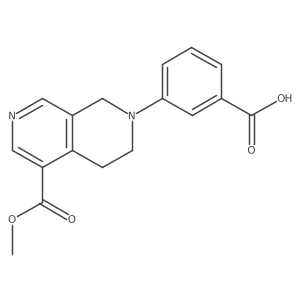 3-[5-(methoxycarbonyl)-3,4-dihydro-2,7-naphthyridin-2(1H)-yl]benzoic acid Structure