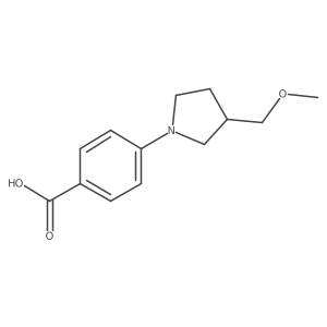 4-[3-(Methoxymethyl)pyrrolidin-1-yl]benzoic acid结构式