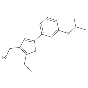 3-Thiophenemethanol, 2-ethyl-5-[3-(1-methylethoxy)phenyl]-结构式