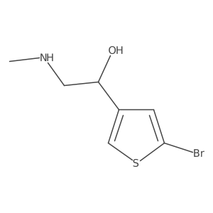 1-(5-Bromothiophen-3-yl)-2-(methylamino)ethan-1-ol结构式