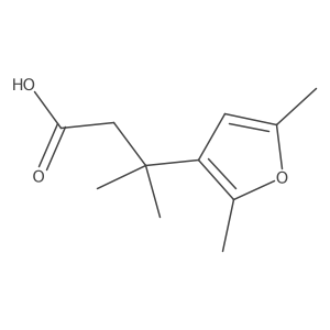 3-(2,5-Dimethylfuran-3-yl)-3-methylbutanoic acid结构式