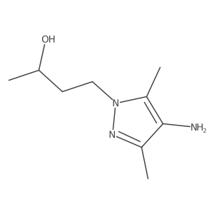 4-(4-amino-3,5-dimethyl-1H-pyrazol-1-yl)butan-2-ol结构式
