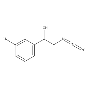 2-Azido-1-(3-chlorophenyl)ethan-1-ol结构式