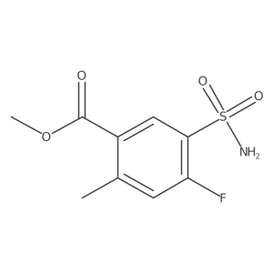 Methyl 4-fluoro-2-methyl-5-sulfamoylbenzoate结构式