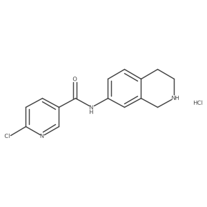 6-chloro-N-(1,2,3,4-tetrahydroisoquinolin-7-yl)pyridine-3-carboxamide hydrochloride结构式