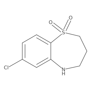 7-Chloro-2,3,4,5-tetrahydro-1$l^{6},5-benzothiazepine-1,1-dione结构式