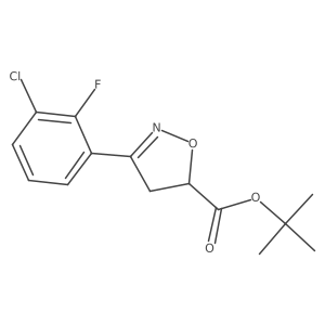 tert-Butyl 3-(3-chloro-2-fluorophenyl)-4,5-dihydroisoxazole-5-carboxylate结构式