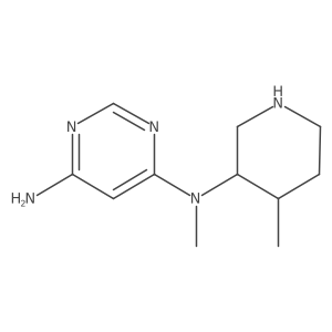 4-N-methyl-4-N-[(3R,4R)-4-methylpiperidin-3-yl]pyrimidine-4,6-diamine Structure