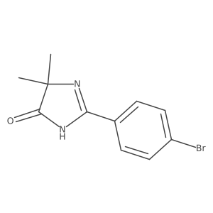 2-(4-bromophenyl)-4,4-dimethyl-4,5-dihydro-1H-imidazol-5-one结构式