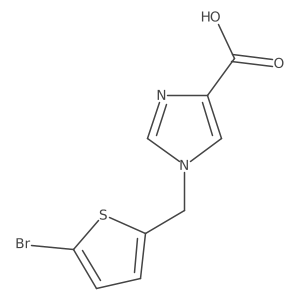 1-((5-bromothiophen-2-yl)methyl)-1H-imidazole-4-carboxylic acid Structure