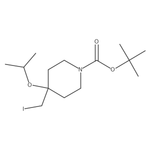 tert-Butyl 4-(iodomethyl)-4-isopropoxypiperidine-1-carboxylate Structure