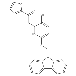 2-({[(9H-fluoren-9-yl)methoxy]carbonyl}amino)-4-(furan-2-yl)-4-oxobutanoic acid Structure