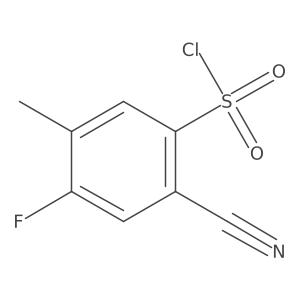 2-Cyano-4-fluoro-5-methylbenzenesulfonyl chloride Structure