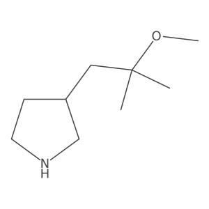 3-(2-Methoxy-2-methylpropyl)pyrrolidine结构式