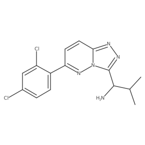 1-(6-(2,4-Dichlorophenyl)-[1,2,4]triazolo[4,3-b]pyridazin-3-yl)-2-methylpropan-1-amine结构式