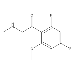 1-(2,4-Difluoro-6-methoxyphenyl)-2-(methylamino)ethan-1-one结构式