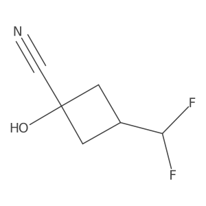 3-(Difluoromethyl)-1-hydroxycyclobutanecarbonitrile结构式