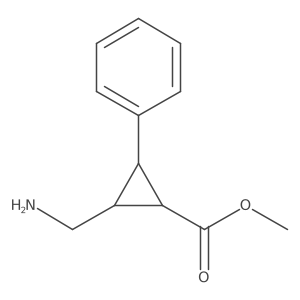 Methyl 2-(aminomethyl)-3-phenylcyclopropane-1-carboxylate结构式