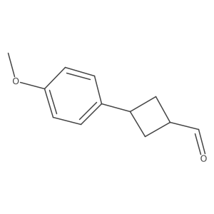 3-(4-Methoxyphenyl)cyclobutane-1-carbaldehyde Structure