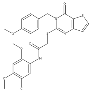 N-(5-chloro-2,4-dimethoxyphenyl)-2-((3-(4-methoxybenzyl)-4-oxo-3,4-dihydrothieno[3,2-d]pyrimidin-2-yl)thio)acetamide Structure