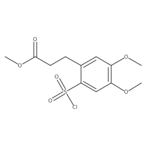 Methyl 3-[2-(chlorosulfonyl)-4,5-dimethoxyphenyl]propanoate结构式