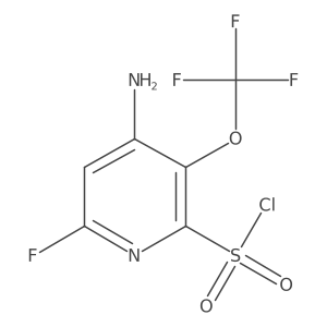 4-Amino-6-fluoro-3-(trifluoromethoxy)pyridine-2-sulfonyl chloride结构式