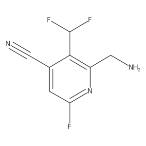2-(Aminomethyl)-4-cyano-3-(difluoromethyl)-6-fluoropyridine Structure