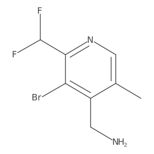 (3-Bromo-2-(difluoromethyl)-5-methylpyridin-4-yl)methanamine Structure