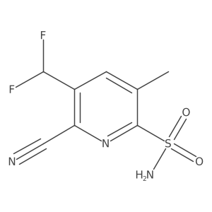 6-Cyano-5-(difluoromethyl)-3-methylpyridine-2-sulfonamide结构式