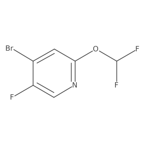 4-Bromo-2-(difluoromethoxy)-5-fluoropyridine结构式