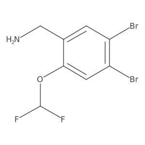 (4,5-Dibromo-2-(difluoromethoxy)phenyl)methanamine Structure