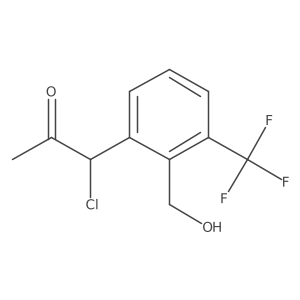 2-(1-Chloro-2-oxopropyl)-6-(trifluoromethyl)benzyl alcohol Structure