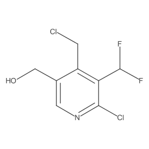 (6-Chloro-4-(chloromethyl)-5-(difluoromethyl)pyridin-3-yl)methanol结构式